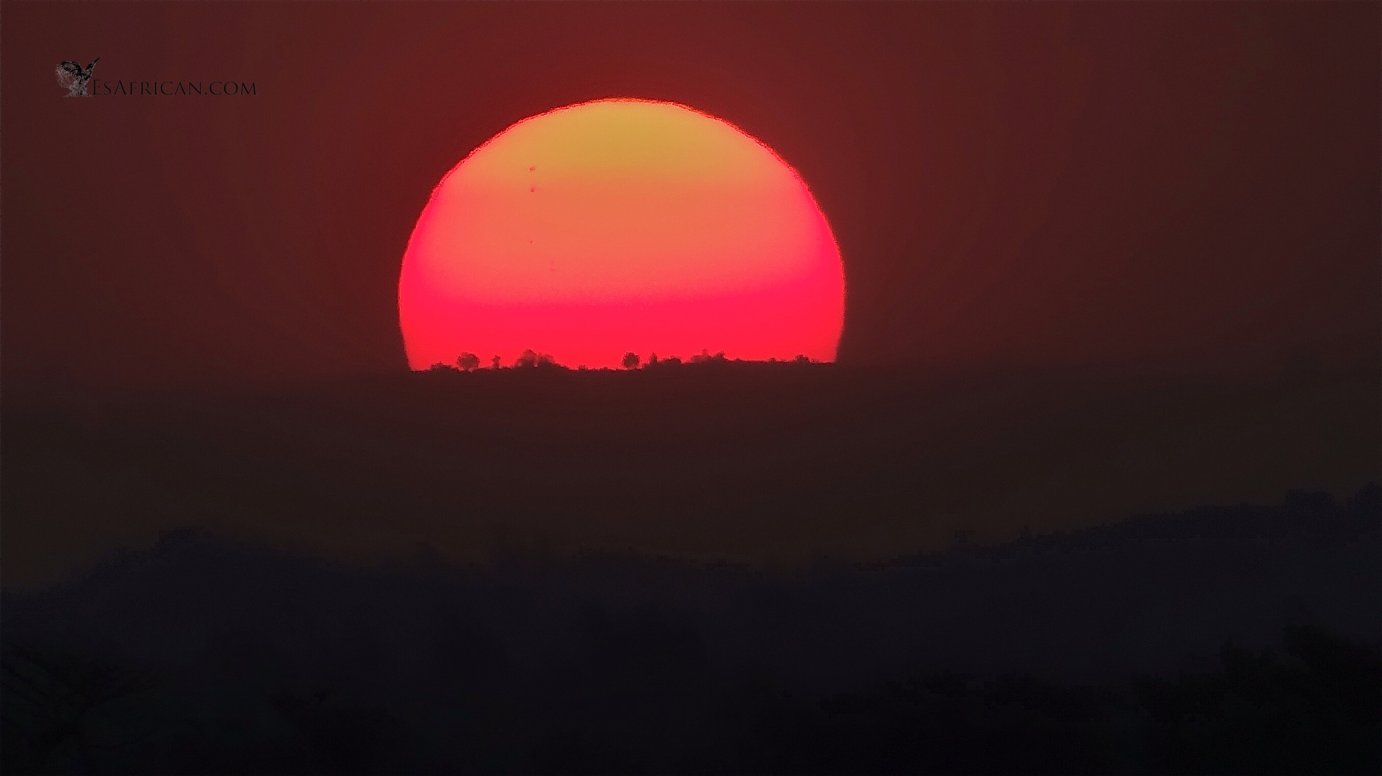 A sunset photo taken from the platform at Bushman's