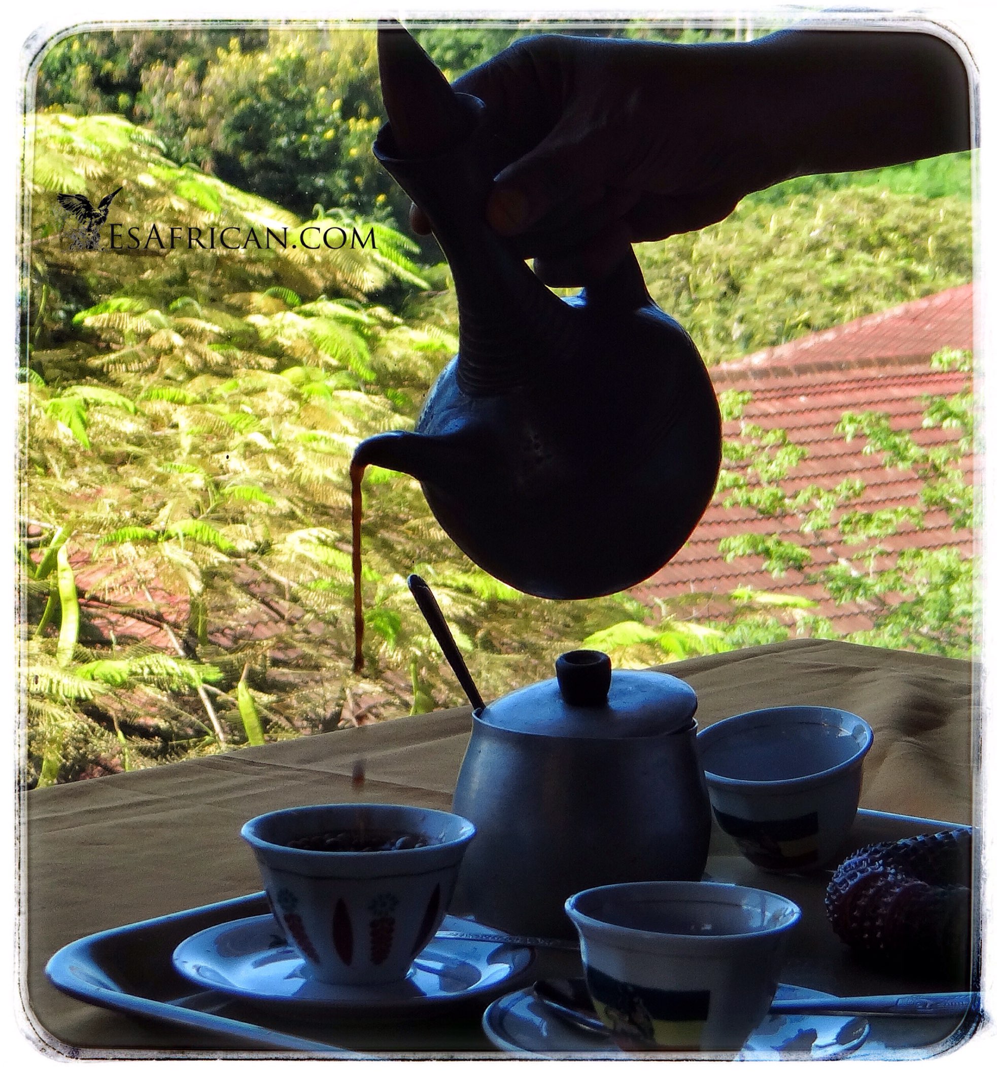 A whole ceremony surrounds the preparation and pouring of coffee