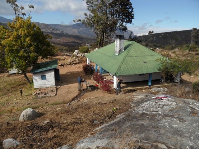 Frances Cottage Mulanje Chambe: beyond are the clouds above the plateau