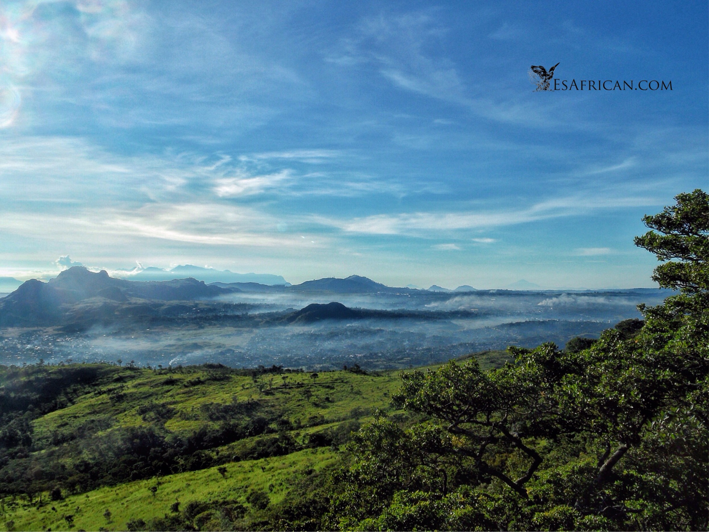 The early morning mist over lantyre from Michitu Mountain. The beginning of yet another stunningly beautiful and pleasantly warm day.