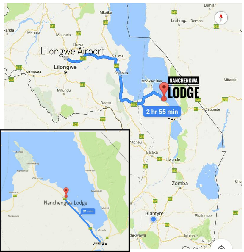 directions nanchengwa lodge map malawi